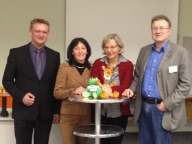 Mit Birgit Winterhalder-Spee von der AFZ, Dr von Stoutz vom deutschen Fleischerverband und Annette Held!