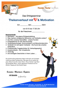 Seminar Flyer Thekenverkauf mit Herz und Motivation
